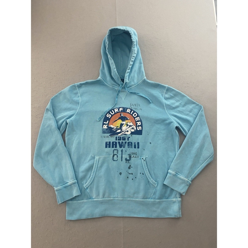 Polo Ralph Lauren RL Surf Riders Hawaii 1967 Hoodie Long Beach Men's Size L